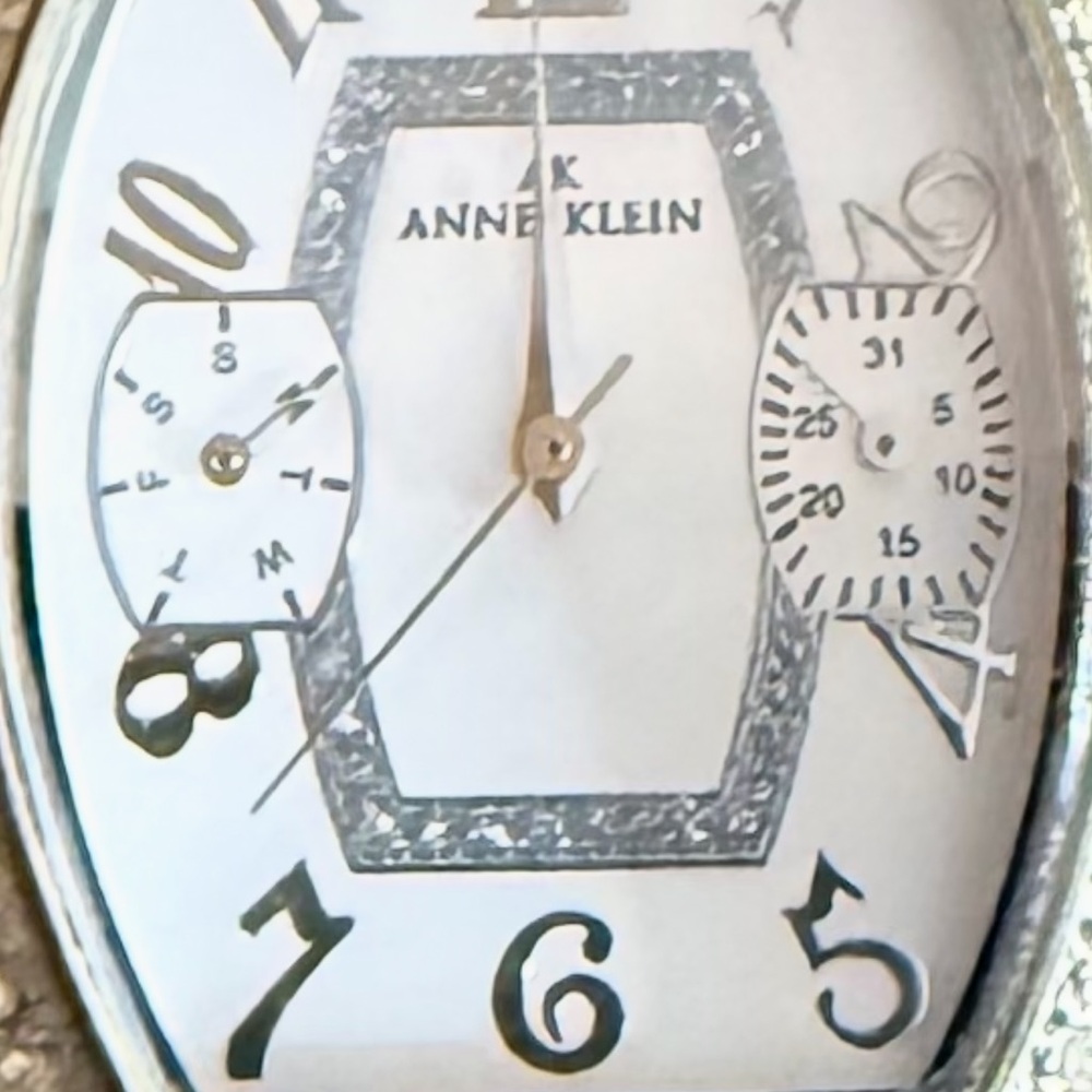 Anne Klein Elegant Silver and Black Wall watch